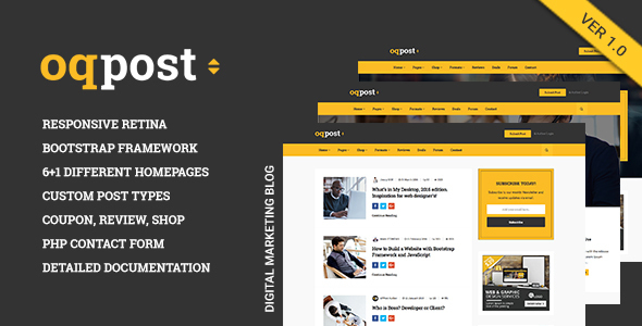 oPPost | Digital Downloads Marketing Blog Responsive WordPress Theme Dawson Bryce