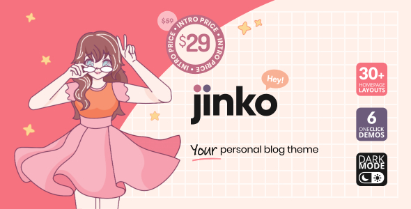 Jinko – Your Personal Blog Theme TFx WordPress ThemeFre