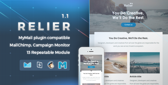 Relier | Responsive Email Template EmailTemplates Britton Giles