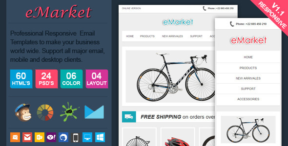 eMarket - Clean Responsive Ecommerce Email Alban Omar