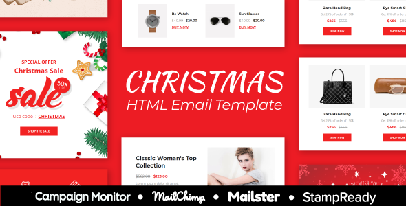 Christmas - Christmas & New Year Responsive Email Template + Online Builder & Mailchimp
       TFx Cletis Hannibal
