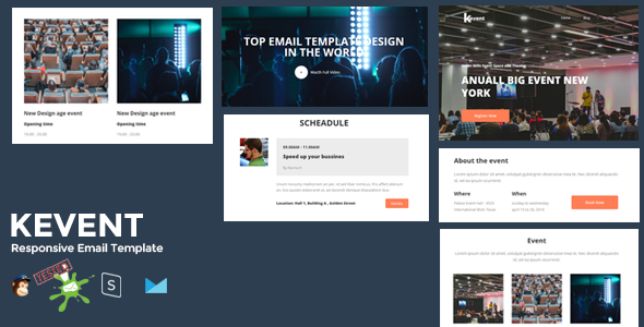 KEVENT - Best Responsive Event Email Template + Online Stampready Builder
       TFx Galen Terance