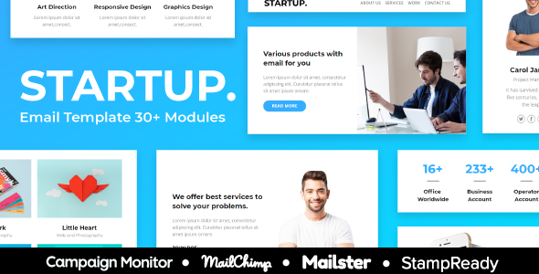 Startup - Agency Responsive Email Template 30+ Modules - StampReady + Mailster & Mailchimp Editor
       TFx Lloyd Earnest