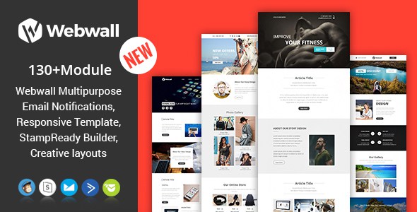 Webwall- 130+ Modules - Responsive Email Template + Builder
       TFx Thaddeus Erskine