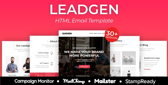 Leadgen - Multiprupose Responsive Agency Email Template + Stampready Builder + Mailster & Mailchimp
       TFx Iggy Geordie