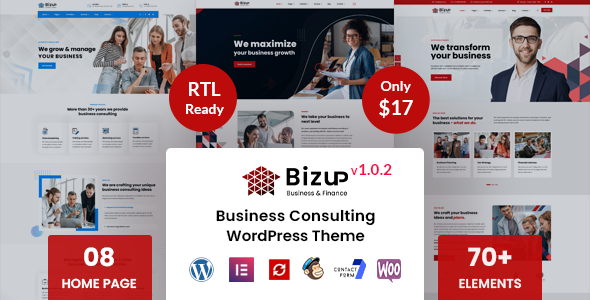 Bizup - Business Consulting WordPress Theme TFx ThemeFre