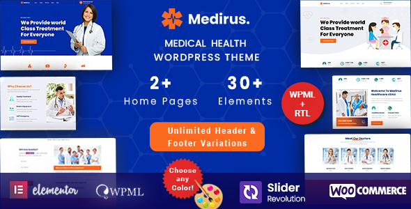 Medirus - Medical Health TFx WordPress ThemeFre