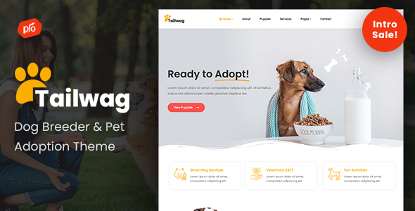 Tailwag - Dog Breeder WordPress Theme TFx ThemeFre