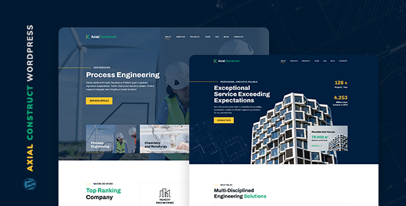 Axial  Construction Company WordPress Theme TFx ThemeFre