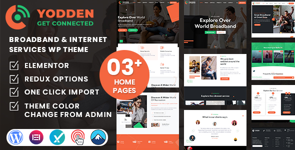 Yodden - Broadband amp Internet Services WordPress Theme TFx ThemeFre