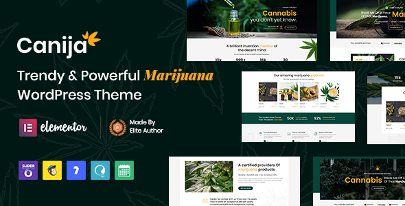 Canija - Marijuana amp Cannabis Dispensary WordPress Theme TFx ThemeFre