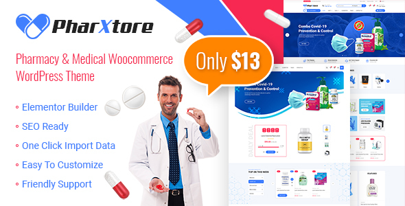 Pharxtore – Pharmacy amp Medical Woocommerce WordPress Theme TFx ThemeFre