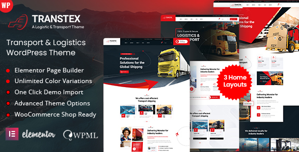 Transtex – Transport amp Logistics WordPress Theme TFx ThemeFre